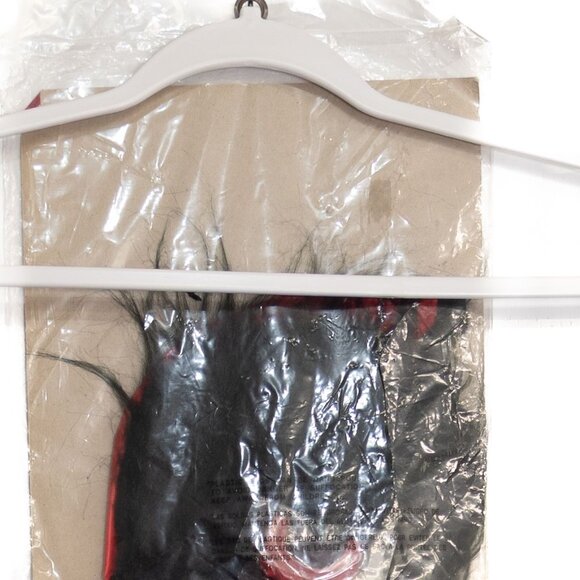 Devil Dress-Up Set One Size Fits All W/ Hood Horns Beard & Red Fang-Teeth Access - Picture 6 of 8